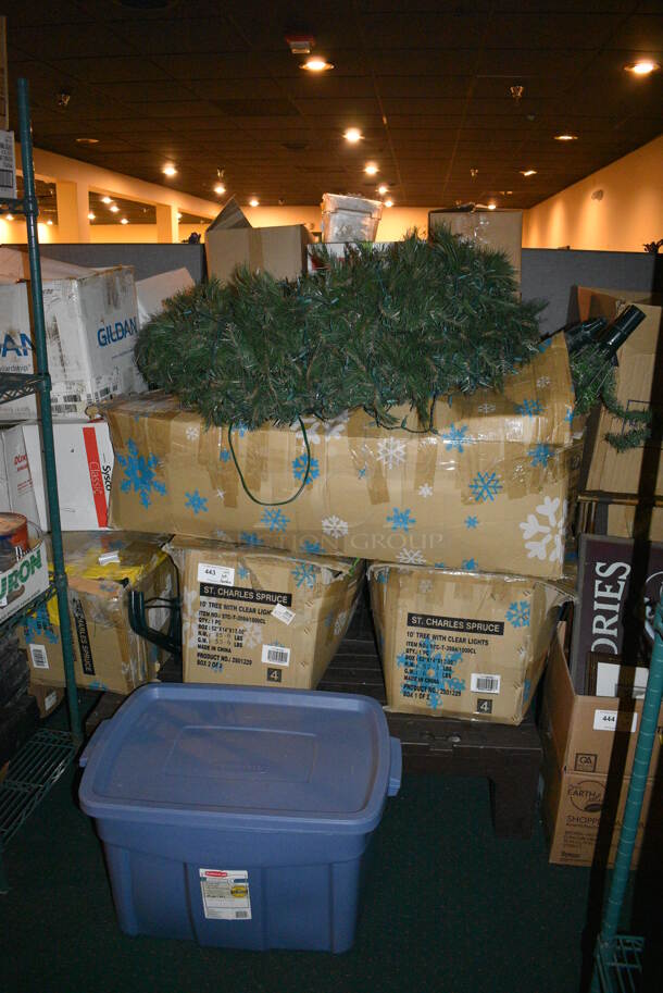 ALL ONE MONEY! Lot of Boxes of Christmas Decorations Including Tree!