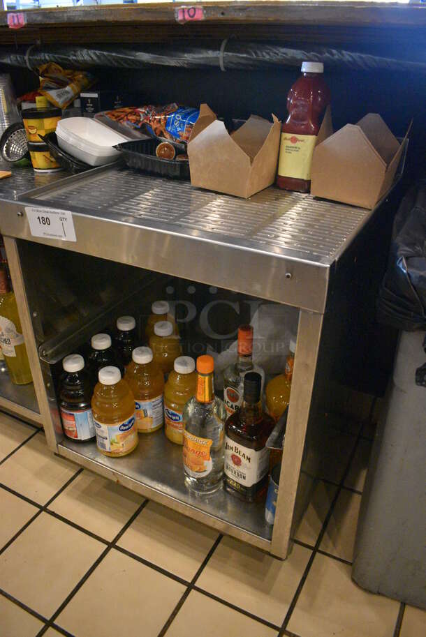 Stainless Steel Commercial Drainboard w/ Metal Undershelf. Does Not Include Contents. 23x22.5x32 - Image 4 of 4