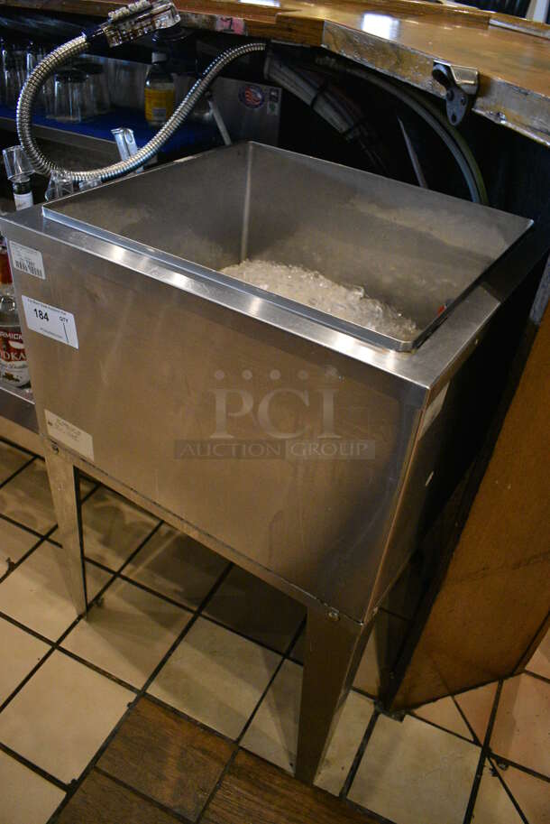IMI Cornelius Model 2123 IT 9CR Stainless Steel Commercial Ice Bin w/ Wunderbar Soda Gun. This Unit Will Be Professionally Uninstalled. 23x21x34 - Image 3 of 5