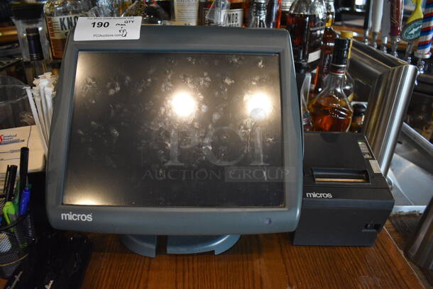 Micros 15" POS Monitor, Epson Model M129B Receipt Printer and Cash Drawer.  - Image 2 of 4