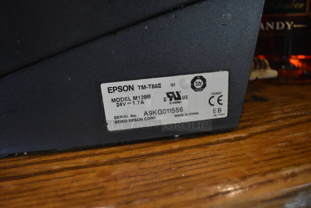 Micros 15" POS Monitor, Epson Model M129B Receipt Printer and Cash Drawer.  - Image 4 of 4