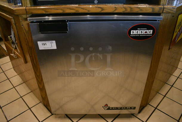 NICE! 2008 Victory Model UR-27-SST Stainless Steel Commercial Single Door Undercounter Cooler on Commercial Casters. Does Not Include Contents. 115 Volts, 1 Phase. 27x30x34. Tested and Working! - Image 1 of 5