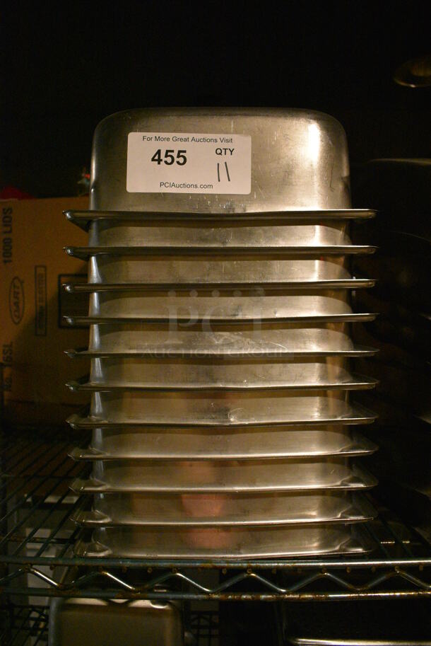 11 Stainless Steel 1/2 Size Drop In Bins. 1/2x4. 11 Times Your Bid! - Image 1 of 2