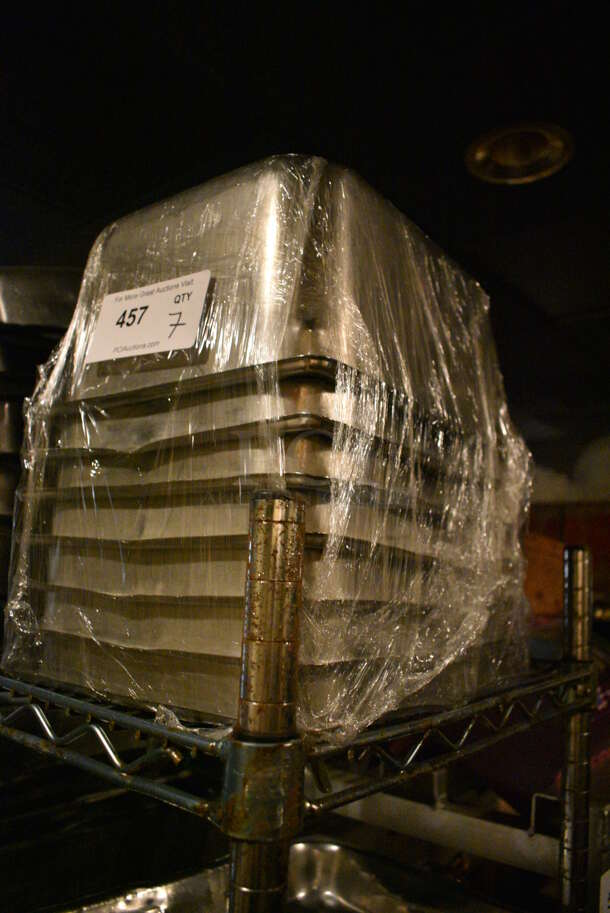 7 Stainless Steel 1/2 Size Drop In Bins. 1/2x6. 7 Times Your Bid! - Image 2 of 2
