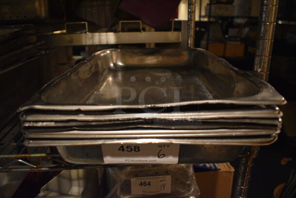 6 Stainless Steel Full Size Drop In Bins. 1/1x2. 6 Times Your Bid!