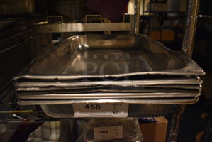 6 Stainless Steel Full Size Drop In Bins. 1/1x2. 6 Times Your Bid!