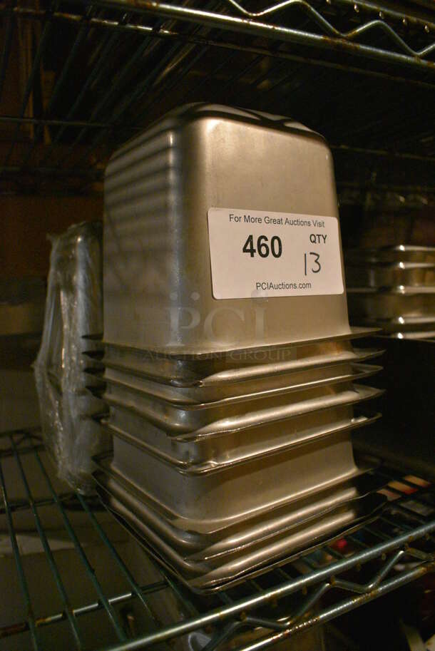 13 Stainless Steel 1/6 Size Drop In Bins. 1/6x6. 13 Times Your Bid! - Image 2 of 2
