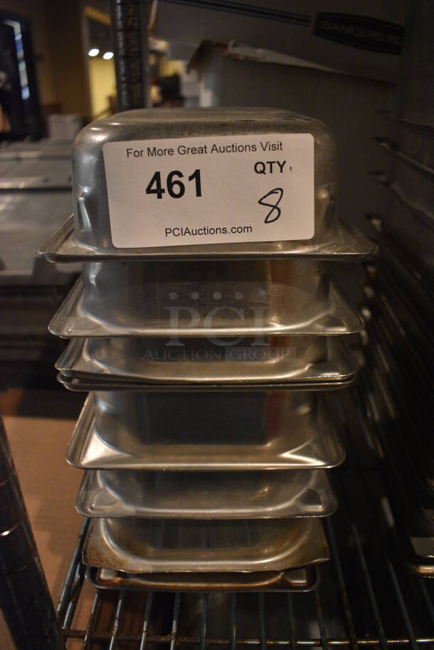 8 Stainless Steel 1/3 Size Drop In Bins. 1/3x2. 8 Times Your Bid!