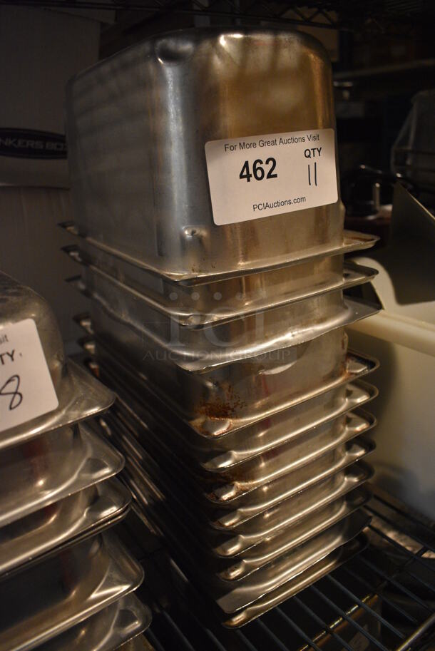 11 Stainless Steel 1/3 Size Drop In Bins. 1/3x6. 11 Times Your Bid! - Image 2 of 2