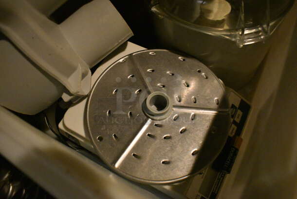 Robot Coupe Model R2 Metal Commercial Countertop Food Processor w/ Bowl, Continuous Feed Head, Shredding Blade, S Blade. - Image 3 of 6