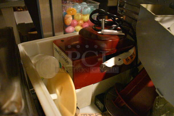 Robot Coupe Model R2 Metal Commercial Countertop Food Processor w/ Bowl, Continuous Feed Head, Shredding Blade, S Blade. - Image 4 of 6