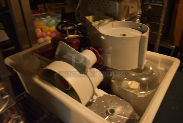 Robot Coupe Model R2 Metal Commercial Countertop Food Processor w/ Bowl, Continuous Feed Head, Shredding Blade, S Blade. - Image 6 of 6