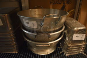 3 Metal Colanders. 20x16x7. 3 Times Your Bid!