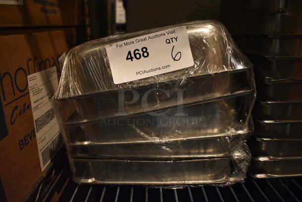 6 Stainless Steel 1/2 Size Drop In Bins. 1/2x2. 6 Times Your Bid! - Image 2 of 2