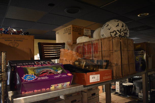 ALL ONE MONEY! Lot of 2 Shelves Worth of Various Items Including Decorations! Does Not Include Metro Shelving Unit. - Image 2 of 4