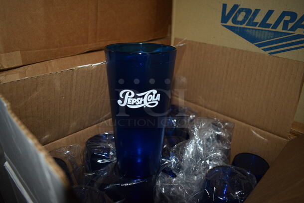 ALL ONE MONEY! Lot of Blue Poly Beverage Tumblers!