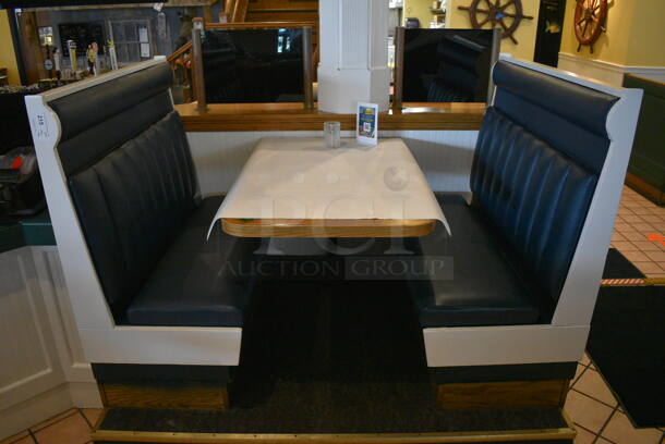 ALL ONE MONEY! Lot of 2 Single Sided Booths and Wall Mount Table! BUYER MUST REMOVE. 48x24x49, 48x29x30