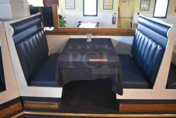 ALL ONE MONEY! Lot of 2 Single Sided Booths, 3 Double Sided Booths and 4 Wall Mount Tables! BUYER MUST REMOVE. 48x24x49, 42.5x44x49, 48x29x30 - Image 2 of 12