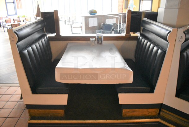 ALL ONE MONEY! Lot of 2 Single Sided Booths and Wall Mount Table! BUYER MUST REMOVE. 48x24x49, 48x29x30
