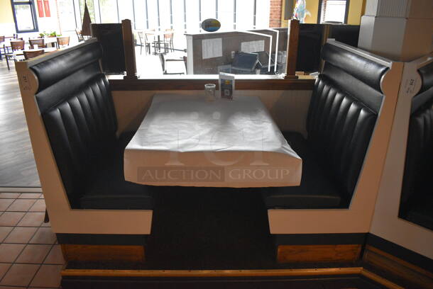 ALL ONE MONEY! Lot of 2 Single Sided Booths and Wall Mount Table! BUYER MUST REMOVE. 48x24x49, 48x29x30 - Image 2 of 8