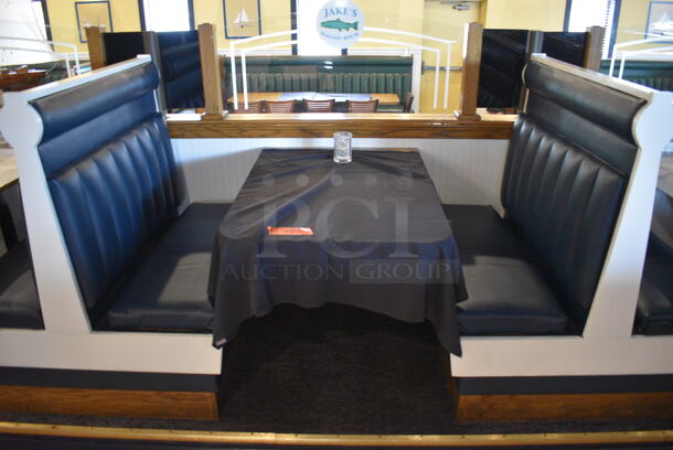 ALL ONE MONEY! Lot of 2 Single Sided Booths, 3 Double Sided Booths and 4 Wall Mount Tables! BUYER MUST REMOVE. 48x24x49, 42.5x44x49, 48x29x30 - Image 10 of 12