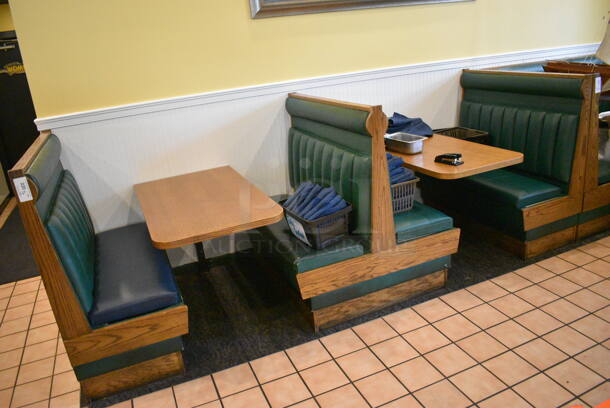 ALL ONE MONEY! Lot of 2 Single Sided Booths, 1 Double Sided Booth and 2 Wall Mount Tables! BUYER MUST REMOVE. 48x24x49, 48x44x49, 48x27x30 - Image 1 of 6