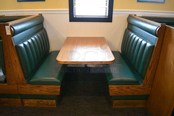 ALL ONE MONEY! Lot of 2 Single Sided Booths and Wall Mount Table! BUYER MUST REMOVE. 48x24x49, 48x30x30