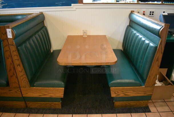 ALL ONE MONEY! Lot of 2 Single Sided Booths and Wall Mount Table! BUYER MUST REMOVE. 48x24x49, 48x30x30