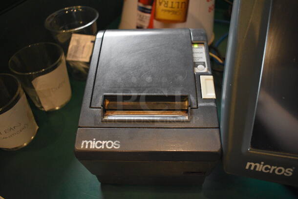 Micros 15" POS System Monitor and Epson Model M129B Receipt Printer - Image 3 of 5