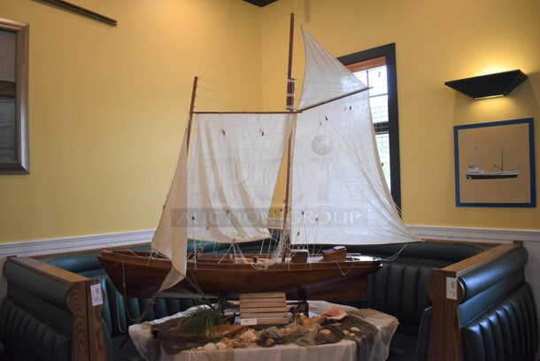 Decorative Sail Boat w/ Various Accents. 79x16x80