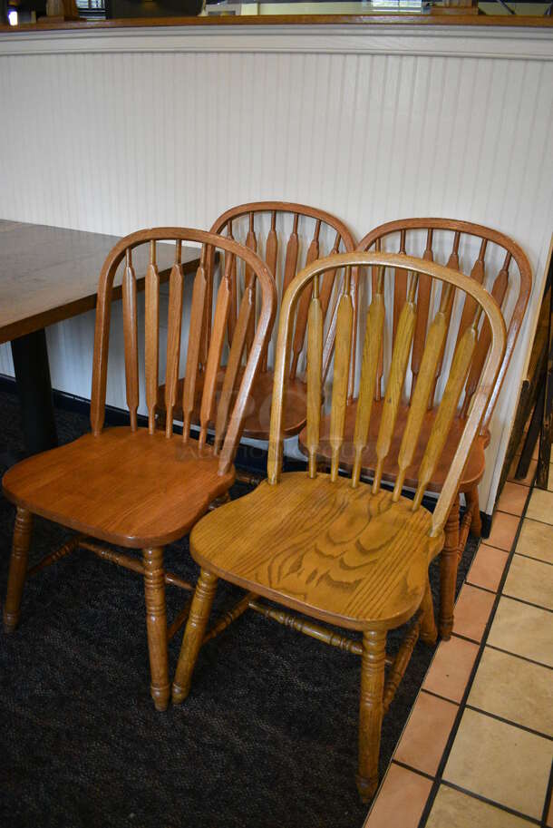 4 Wood Pattern Dining Chairs. Stock Picture - Cosmetic Condition May Vary. 18x17x36. 4 Times Your Bid! - Image 2 of 4