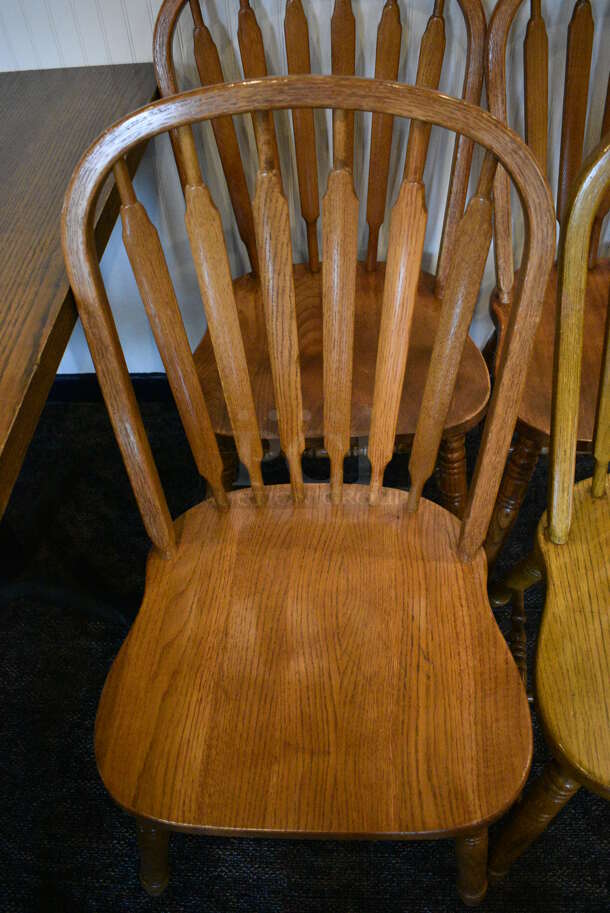 4 Wood Pattern Dining Chairs. Stock Picture - Cosmetic Condition May Vary. 18x17x36. 4 Times Your Bid! - Image 3 of 4