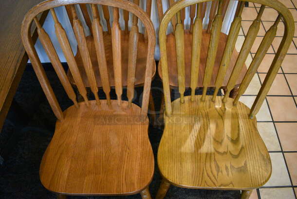 4 Wood Pattern Dining Chairs. Stock Picture - Cosmetic Condition May Vary. 18x17x36. 4 Times Your Bid! - Image 4 of 4
