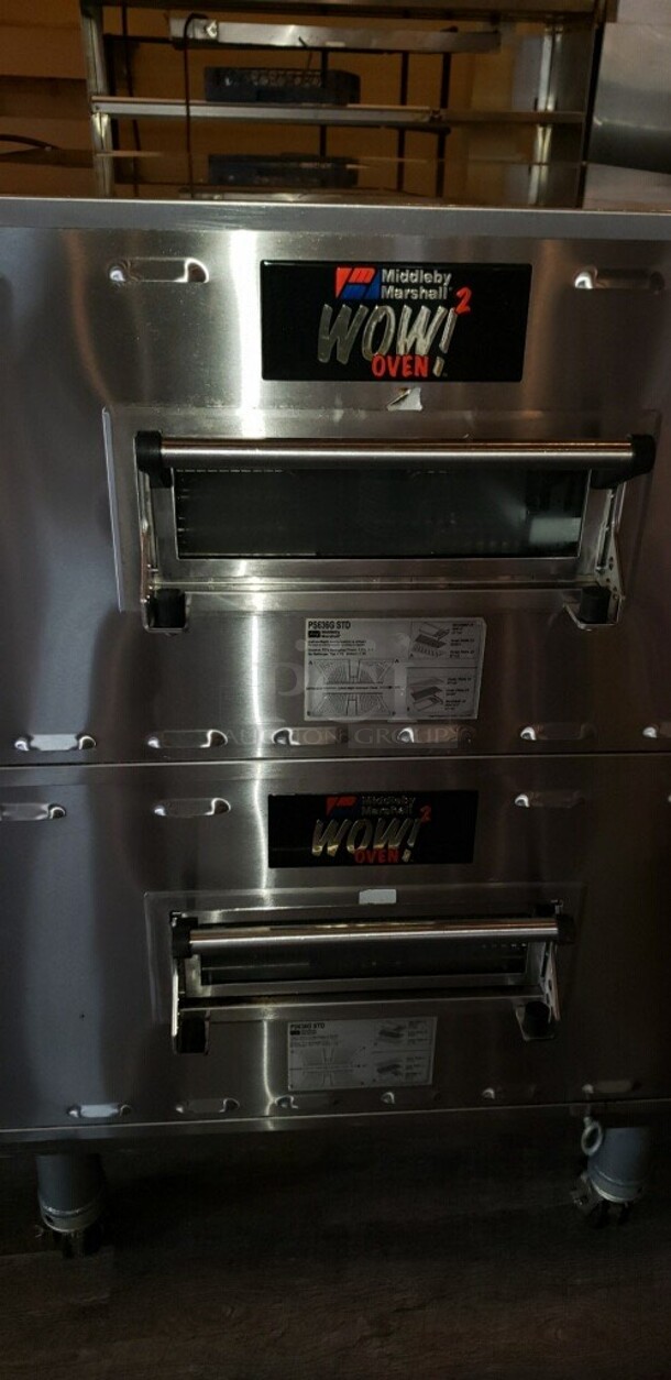 2 FANTASTIC! Middleby Marshall Model PS636G STD Stainless Steel Commercial Gas Powered Pizza Conveyor Ovens on Commercial Casters. This Unit Was Only Used For TWO SEASONS!! This Unit Will Be Professionally Uninstalled. 64x42x55.5. 2 Times Your Bid! Tested and Working! - Image 5 of 12