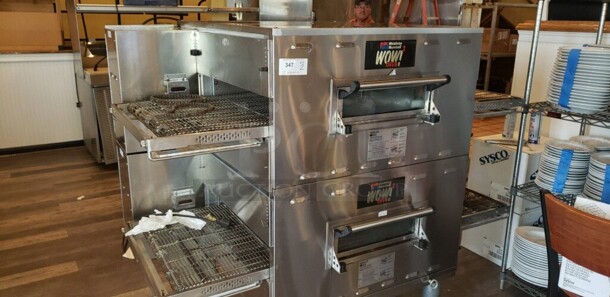 2 FANTASTIC! Middleby Marshall Model PS636G STD Stainless Steel Commercial Gas Powered Pizza Conveyor Ovens on Commercial Casters. This Unit Was Only Used For TWO SEASONS!! This Unit Will Be Professionally Uninstalled. 64x42x55.5. 2 Times Your Bid! Tested and Working! - Image 6 of 12
