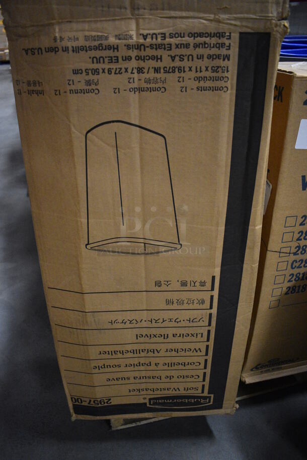 12 BRAND NEW IN BOX! Rubbermaid Brown Poly Trash Cans. 15x11x20. 12 Times Your Bid! - Image 4 of 4