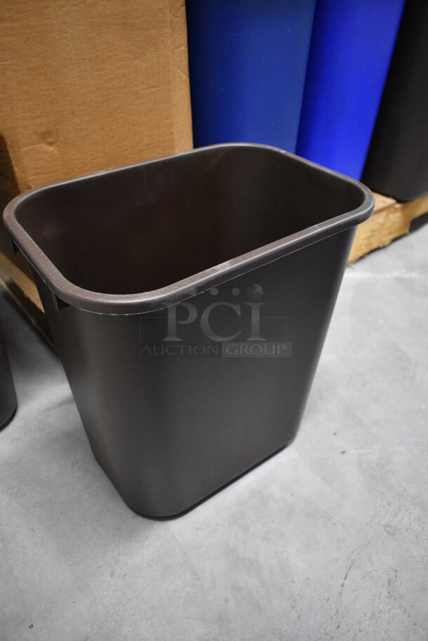12 BRAND NEW IN BOX! Continental Brown Poly Trash Cans. 14.5x10x15. 12 Times Your Bid! - Image 2 of 4
