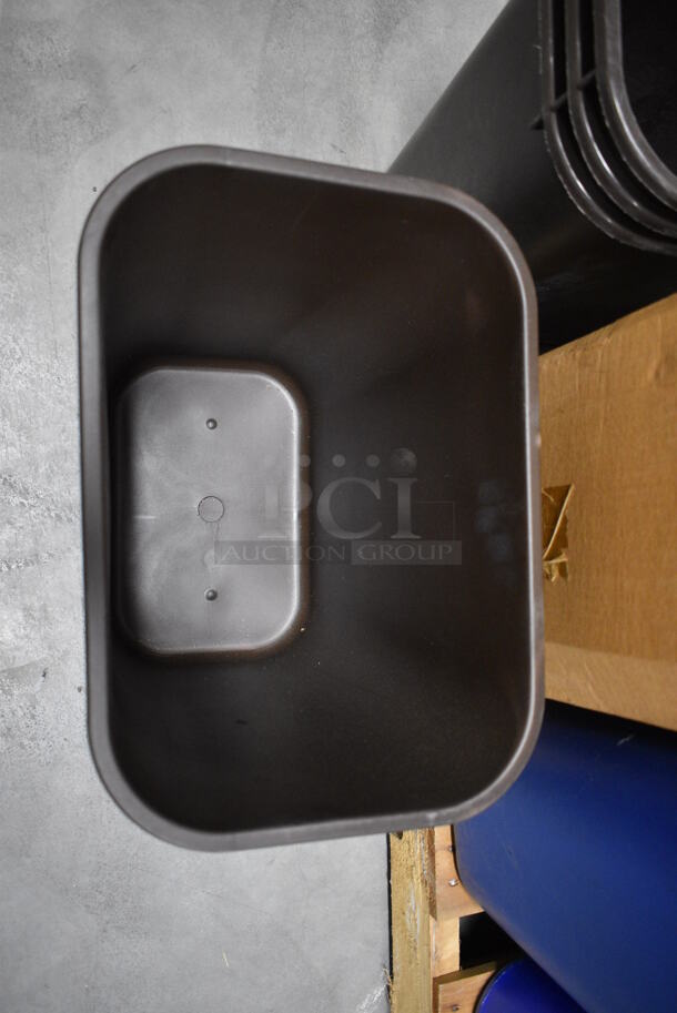 12 BRAND NEW IN BOX! Continental Brown Poly Trash Cans. 14.5x10x15. 12 Times Your Bid! - Image 3 of 4