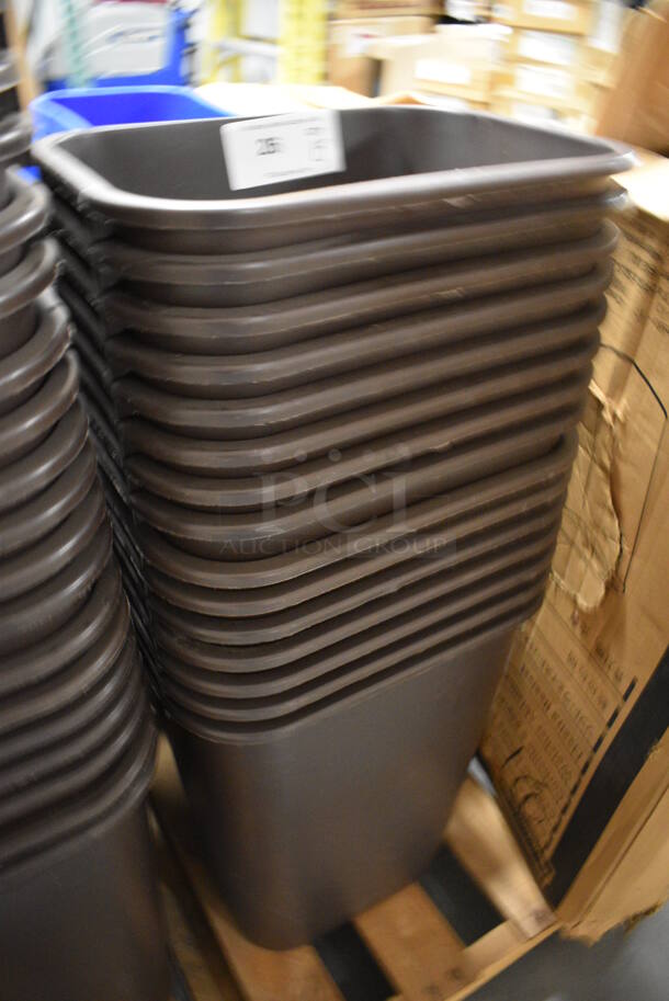 15 Brown Poly Trash Cans. 15x11x20. 15 Times Your Bid! - Image 2 of 3