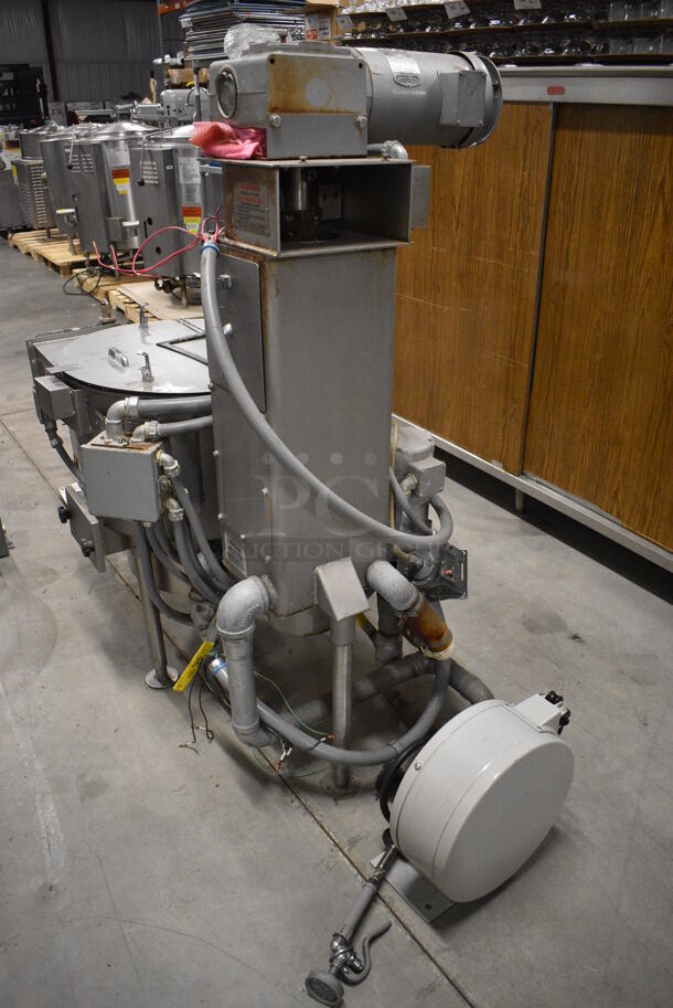 Hobart Model EL5-1224 Metal Commercial Floor Style Garbage Disposal. 200 Volts, 3 Phase. 40x32x59, 8x15x15 - Image 6 of 12