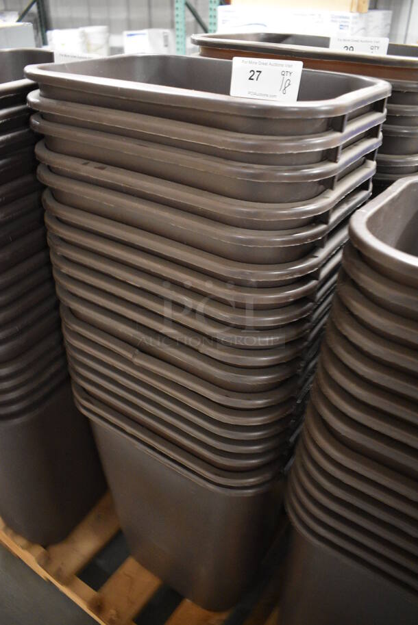 18 Brown Poly Trash Cans. 15x11x20. 18 Times Your Bid! - Image 2 of 4