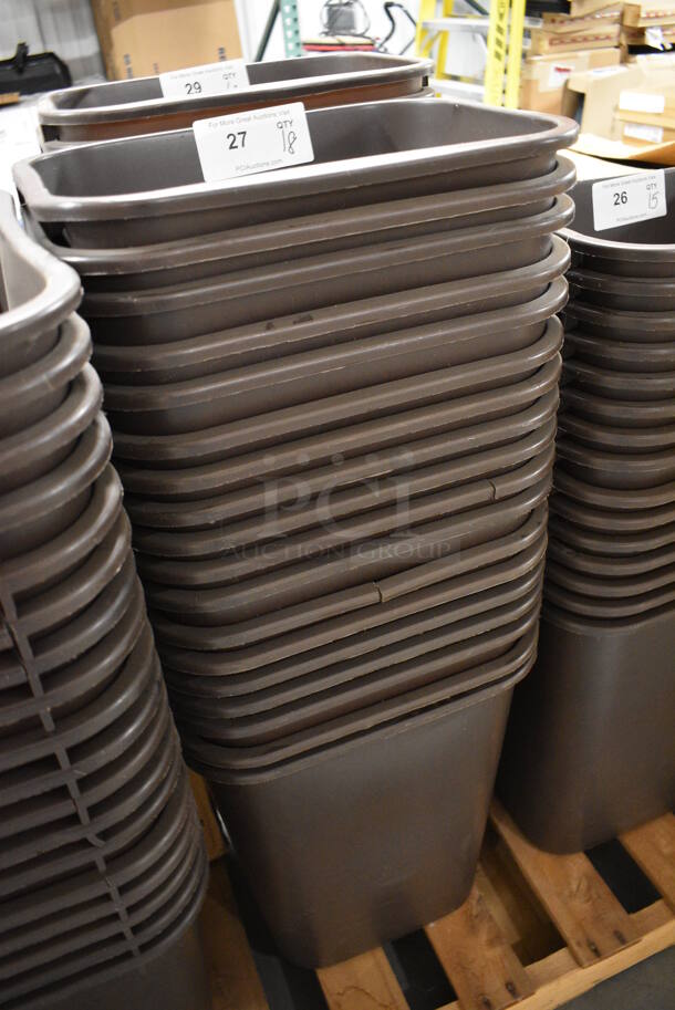 18 Brown Poly Trash Cans. 15x11x20. 18 Times Your Bid! - Image 3 of 4