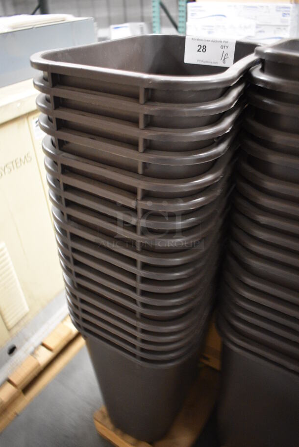 18 Brown Poly Trash Cans. 15x11x20. 18 Times Your Bid! - Image 2 of 3