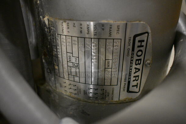 Hobart Model EL5-1224 Metal Commercial Floor Style Garbage Disposal. 200 Volts, 3 Phase. 40x32x59, 8x15x15 - Image 11 of 12