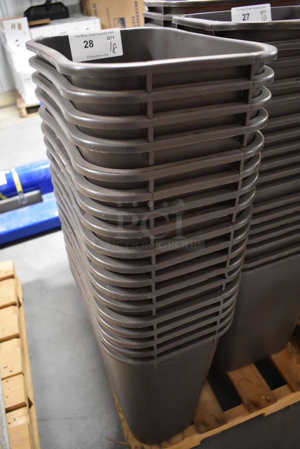 18 Brown Poly Trash Cans. 15x11x20. 18 Times Your Bid! - Image 3 of 3