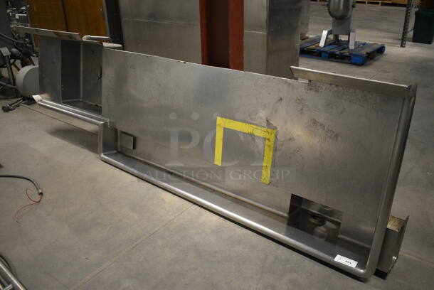 Stainless Steel Dirty Side Dishwasher Table. 119x26x33. Bay 21x21x8 - Image 1 of 5
