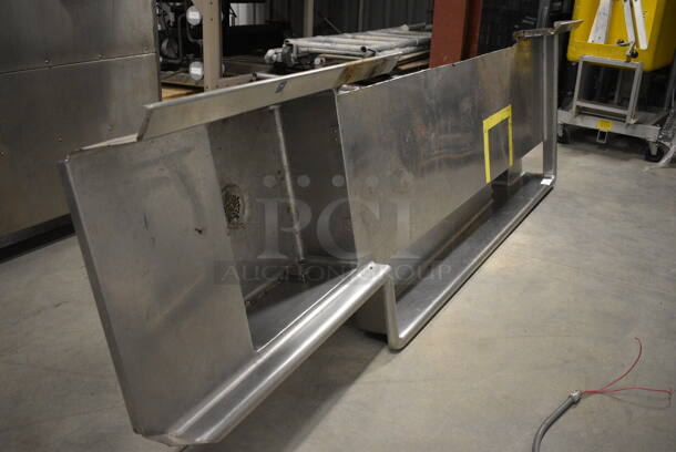 Stainless Steel Dirty Side Dishwasher Table. 119x26x33. Bay 21x21x8 - Image 4 of 5