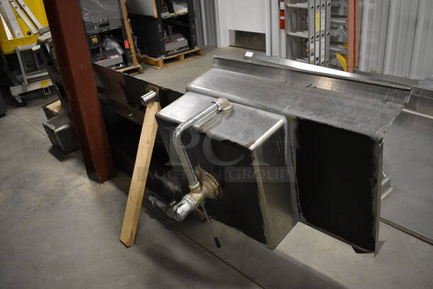 Stainless Steel Dirty Side Dishwasher Table. 119x26x33. Bay 21x21x8 - Image 5 of 5