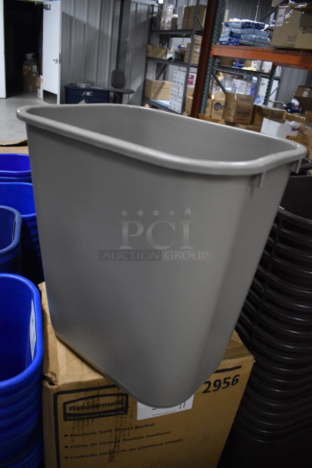 11 BRAND NEW IN BOX! Rubbermaid Gray Poly Trash Cans. 14x10.5x15. 11 Times Your Bid! - Image 2 of 4