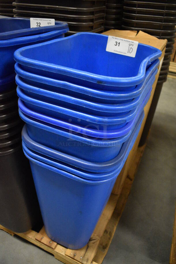 10 BRAND NEW IN BOX! Blue Poly Trash Cans. 15.5x11x20. 10 Times Your Bid! - Image 2 of 4